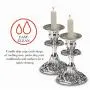 Ner Mitzvah Safety Metal Candle Holder Drip Cup, Silver