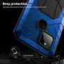 Pixel 5 Metal Case with Screen Protector, Google 5 Case Heavy Duty, Feitenn Hard Cover Armor Silicone Military Rugged Bumper Shockproof Defender Rubber Men Gift Shell for Google Pixel 5 5G 2020 - Blue