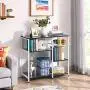 Mr IRONSTONE Kitchen Bakers Rack Utility Storage Shelf Microwave Stand 3-Tier+3-Tier Table for Spice Rack Organizer Workstation (35.5'' Dark Brown)