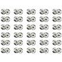 Hao Pro Sew on Snap Button 15mm Dia Press Stud Metal Fastener Stay Put Close Clip Tightly Smooth Touch for Sew Clothes DIY Craft Thick Cotton Silver 30pcs