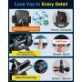 VANMASS Car Phone Mount, Universal Cell Phone Holder for Car Dashboard, Windshield, Air Vent with One-Click Release Button, Compatible with iPhone, Samsung, Google, LG, HTC & More Smartphone