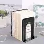 Umikk Bookends, Black Metal Nonskid Bookend Supports for Shelves Heavy Duty Books End, Office Book Stopper, 6 x 5 x 6 Inches, 6 Pieces (3 Pairs) (Black) Umikk Bookends, Black Metal Nonskid Bookend Supports for Shelves Heavy Duty Books End, Office Book Stopper, 6 x 5 x 6 Inches, 6 Pieces (3 Pairs) (Black)