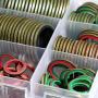 KOOTANS 240pcs 12 Sizes NBR Metal Bonded Sealing Washer Assort Kit Hydralic Oil Resist Rubber Oil Pipe Seal Gasket Metric NBR Metal Combination O-Ring Assortment Kit