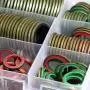 KOOTANS 240pcs 12 Sizes NBR Metal Bonded Sealing Washer Assort Kit Hydralic Oil Resist Rubber Oil Pipe Seal Gasket Metric NBR Metal Combination O-Ring Assortment Kit