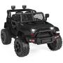 Best Choice Products 12V Kids Ride On Truck Car w/Parent Remote Control, Spring Suspension, LED Lights, AUX Port - Black