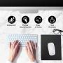 JEDIA Mouse Pad, Black Premium Hard Metal Aluminum Mousepad, Double Side Waterproof Ultra Smooth Mouse Pad for Fast and Accurate Mouse Control for Office and Gaming, 9.4 x 7.9inch