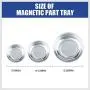 HORUSDY 3-Piece Magnet Trays Set, 3'' 4'' 6'', Round Magnetic Trays Tools Parts Tray Holder HORUSDY 3-Piece Magnet Trays Set, 3'' 4'' 6'', Round Magnetic Trays Tools Parts Tray Holder