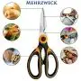 Kitchen Shears, Acelone Premium Heavy Duty Shears Ultra Sharp Stainless Steel Multi-function Kitchen Scissors for Chicken/Poultry/Fish/Meat/Vegetables/Herbs/BBQ… (Orange black)