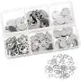 Satinior 120 Pieces Stainless Steel Stamping Blanks Tag Pendants and 100 Pieces Opening Jump Rings for Bracelet Earring Pendant Charms Satinior 120 Pieces Stainless Steel Stamping Blanks Tag Pendants and 100 Pieces Opening Jump Rings for Bracelet Earring Pendant Charms