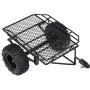 Woyisisi RC Trailer, RC Metal Bucket Trailer Simulation Trailing Car for TRX4 D90 SCX10 CC01 1/10 DIY Parts(Black)