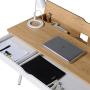 Techni Mobili Modern Multi Computer Desk with Storage, 30'' x 21.7'' x 45.3'', Pine