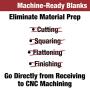TCI Precision Metals Ground and Milled Plate, Machine-Ready Blanks, 2” x 4” x 6” 6061-T651, Aluminum Sheet