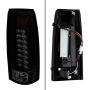 For 88-98 Chevy C/K Series Pickup Truck GMC Sierra Rear Black Smoke LED Tail Lights Brake Lamps Pair