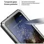 Feitenn Google Pixel 3A Case, Pixel 3A Case Heavy Duty, Gorilla Glass Armor Aluminum Alloy Metal Cover Rubber Bumper Military Shockproof Hard Defender Men Gift for Google Pixel 3A - Silver