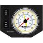 Vixen Air One 2'' Dual Needle Air Pressure White Gauge with Two Momentary Switches and Metal Dash Panel Kit VXF1GP2RKW