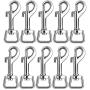 Swivel Snap Hooks, Lucky Goddness 20pcs Metal Heavy Duty Square Eye Clasp Buckle Trigger Clip Multipurpose- Best for Spring Pet Buckle, Key Chain for Linking Dog Leash Collar, Handmade Crafts Project