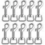 Swivel Snap Hooks, Lucky Goddness 20pcs Metal Heavy Duty Square Eye Clasp Buckle Trigger Clip Multipurpose- Best for Spring Pet Buckle, Key Chain for Linking Dog Leash Collar, Handmade Crafts Project
