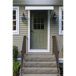 NuImage Awnings 48425 Series 2500 Aluminum Door Canopy with Support Arms, White