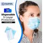 Disposable 3-Layer Protective, 3-D Perfect Fit, Soft Skin Layer Face Mask - 50 Pack