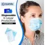 Disposable 3-Layer Protective, 3-D Perfect Fit, Soft Skin Layer Face Mask - 50 Pack