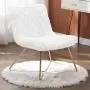 Duhome Faux Fur Upholstered Living Room Chair Accent Chair Modern Desk Chair with Gold Legs White Duhome Faux Fur Upholstered Living Room Chair Accent Chair Modern Desk Chair with Gold Legs White