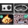 OKVAC 28'' Propane Gas Fire Pit Table, 50,000 BTU Square Fire Bowl, Outdoor Auto-Ignition Fireplace with CSA Certification, 600D Waterproof Cover, Lava Rock, for Balcony/Garden/Patio/Courtyard