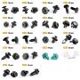 GOOACC - GRC-34 Push Bumper Fastener Rivet Clips with 18 Most Popular Sizes Auto Push Pin Rivets for Benz, BMW, Toyota, Honda, Subaru, Nissan, Mazda etc