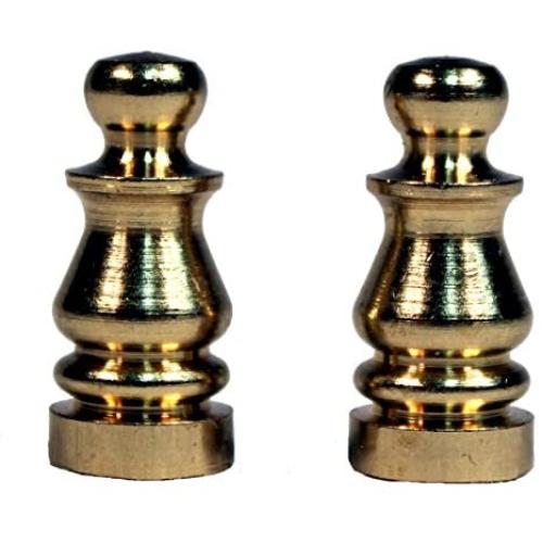 Creative Hobbies ELY505 Solid Brass Finial for Lamp Shades, 1 Inch Tall -Pack of 2