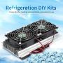 12V 12A Thermoelectric Peltier Refrigeration Cooling System Semiconductor Refrigeration Cooler DIY Kit Mini Air Conditioner Fridge