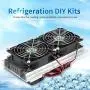12V 12A Thermoelectric Peltier Refrigeration Cooling System Semiconductor Refrigeration Cooler DIY Kit Mini Air Conditioner Fridge 12V 12A Thermoelectric Peltier Refrigeration Cooling System Semiconductor Refrigeration Cooler DIY Kit Mini Air Conditioner Fridge