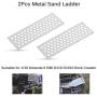 Fityle 2 Pcs Silver Sand Ladders Ramps For 1:10 Scale RC Truck Accessories