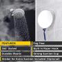 HoneyBull Shower Mirror for Shaving Fogless with Suction, Razor Holder & Swivel (White)