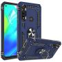 Motorola G Power Case, Moto G Power Phone Case with HD Screen Protector, Gritup 360 Degree Rotating Metal Ring Holder Kickstand Armor Anti-Scratch Bracket Cover Case for Motorola G Power Blue