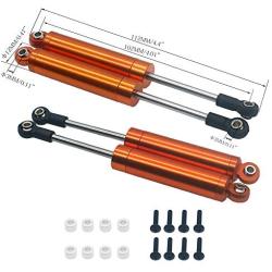 4-Pack Shock Absorber Damper Internal Spring 112mm for 1/10 Crawler Truck HSP HPI AXIAL Tamiya LOSI RC Car Metal Upgraded Parts(Orange)