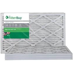 FilterBuy 16x25x1, Pleated HVAC AC Furnace Air Filter, MERV 8, AFB Silver, 4-Pack