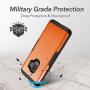 YOUMAKER Galaxy S9 Case,Metallic Orange with Built-in Screen Protector Heavy Duty Protection Shockproof Slim Fit Full Body Case Cover for Samsung Galaxy S9 5.8 inch - Orange/Black