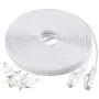 Cat6 Flat Ethernet Cable, 50 FT Computer LAN Internet Network Cable, Patch Cord with Clips with Snagless Rj45 Connectors for PS4, Xbox one, Switch, IP Cameras, Modem, Printers, Router -White Cat6 Flat Ethernet Cable, 50 FT Computer LAN Internet Network Cable, Patch Cord with Clips with Snagless Rj45 Connectors for PS4, Xbox one, Switch, IP Cameras, Modem, Printers, Router -White