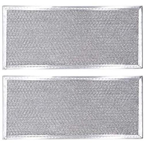 AMI PARTS W10208631A Filter Aluminum Mesh Microwave Oven Grease Filter Compatible with Whirlpool, 2-Pack,12-15/16'' x 5-3/4'' x 1/16''