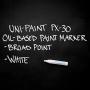 Uni-Paint PX-30 Oil-Based Paint Marker, Broad Point, White, 6-Count