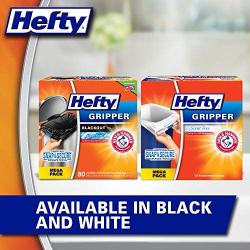 Hefty Gripper Tall White Trash Bags, Unscented, 13 Gallon, 80 Count