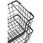 BirdRock Home Stacking Wire Market Baskets with Chalk Label - Set of 2 - Fruit Vegetable Produce Metal Storage Bin for Kitchen Counter - Pantry Cabinet - Bathroom Shelves - Metallic Black