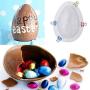 2 Sets Large Acrylic Hard Breakable Easter Chocolate Egg Molds Reusable Dinosaur Egg Mold Soap Mold to Make Breakable Chocolate Eggs (Acrylic)