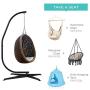 Best Choice Products Metal Hanging Hammock C-Stand for Chair, Porch Swing w/Weather-Resistant Finish, Offset Base, 360-Degree Rotation