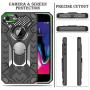 iPhone 7 case | iPhone 8 case | Metal 360 Degree Ring Kickstand | Atump Military Grade 15ft. Drop Shockproof Tested Protective case | Car Mount Phone case for iPhone 7 and iPhone 8 Gray