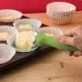 Spring Chef Ice Cream Scoop with Comfortable Handle, Professional Heavy Duty Sturdy Scooper, Premium Kitchen Tool for Cookie Dough, Gelato, Sorbet, Green