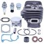 Adefol Nikasil 44.7mm Big Bore Chainsaw Cylinder Piston Kit For Stihl 026 MS260 026PRO Replacement Parts with Gasket Set Oil Seal Set Needle Bearing Spark Plug Cylinder Plug Decompression Valve