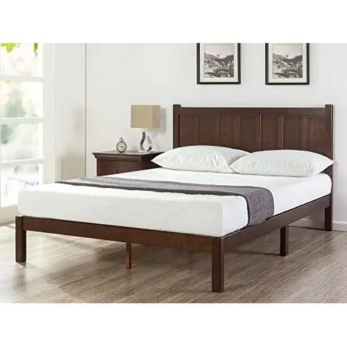 Zinus Adrian Wood Rustic Style Platform Bed with Headboard / No Box Spring Needed / Wood Slat Support, King Zinus Adrian Wood Rustic Style Platform Bed with Headboard / No Box Spring Needed / Wood Slat Support, King
