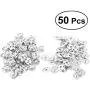 rosenice Sew On Snaps Buttons Metal Snaps Fasteners Press Studs Buttons 50 Sets Brass Fasteners DIY Craft Accessory (15mm-Silver)