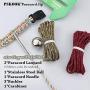 PSKOOK Paracord Bracelet Jig Kit Paracord Tool Kit Adjustable Length Weaving DIY Craft Maker Tool 4'' to 13 Solid Steel Accessories(Green)