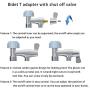 Hibbent Bidet T adapter Toilet Connector with ON/OFF Valve - 15/16'' x 15/16'' x 3/8'' - Chrome Finished Hibbent Bidet T adapter Toilet Connector with ON/OFF Valve - 15/16'' x 15/16'' x 3/8'' - Chrome Finished
